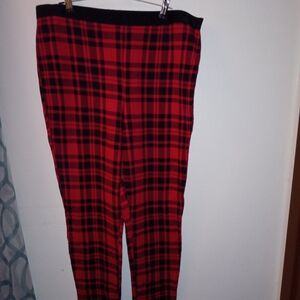 Victoria's Secret Red and Black Plaid Pajama Pants